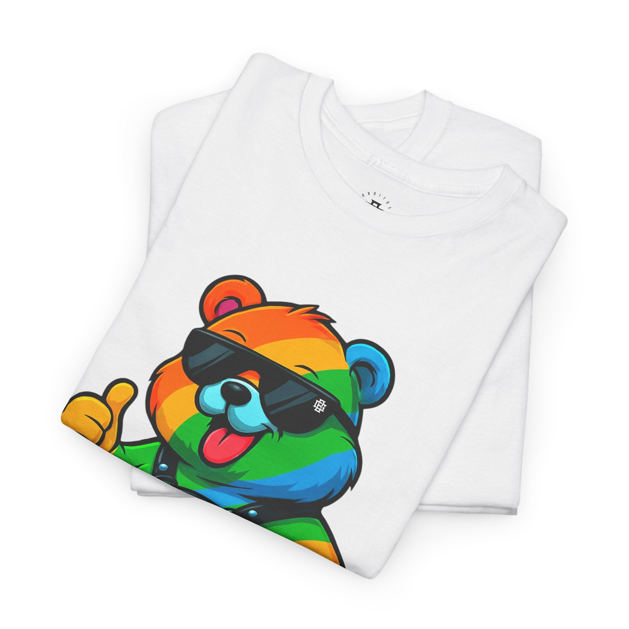 Rainbow Thumbs-Up Bear T-Shirt — Cute Pride Graphic Tee