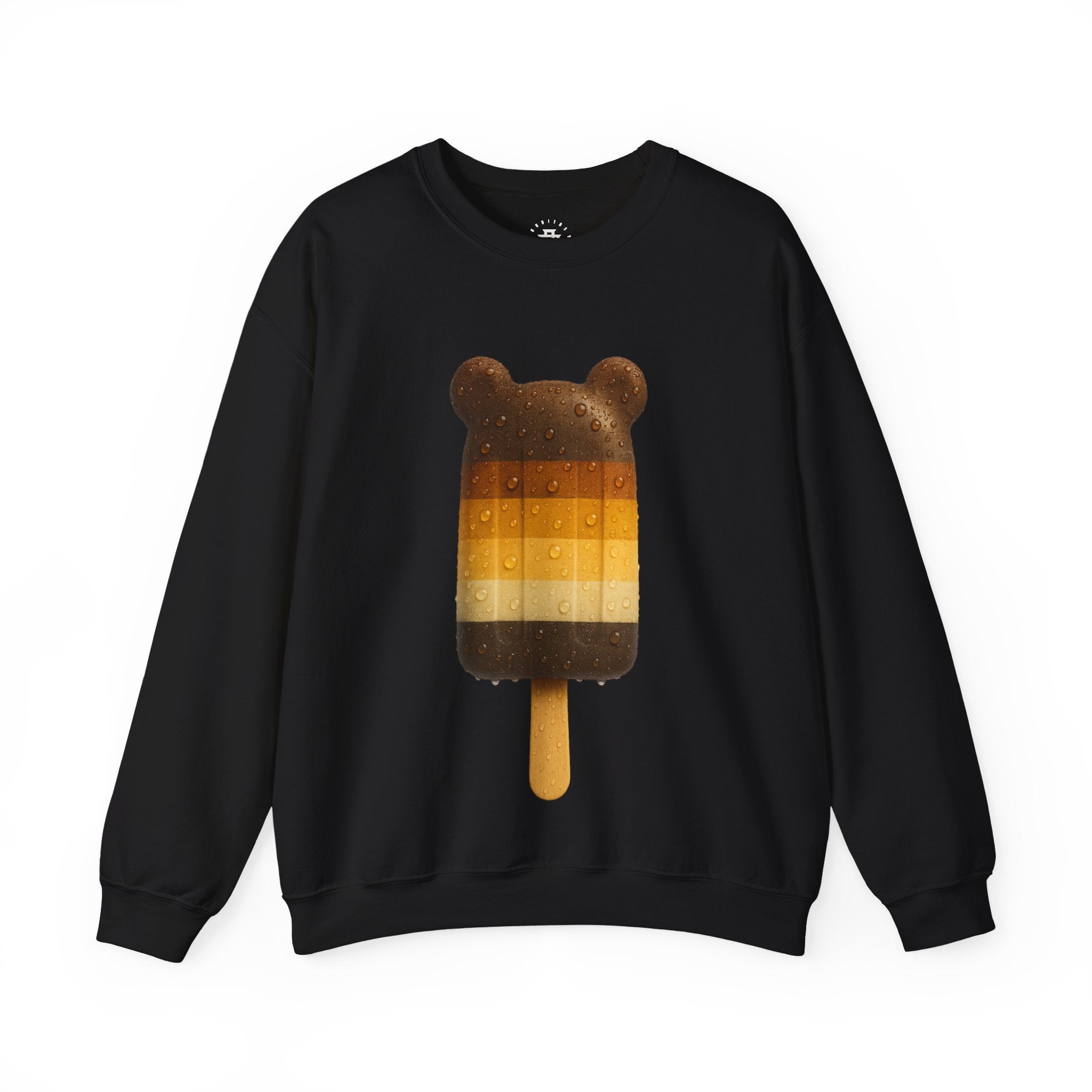 Bear Popsicle Crewneck Sweatshirt — Retro Ombre Ice Cream Graphic