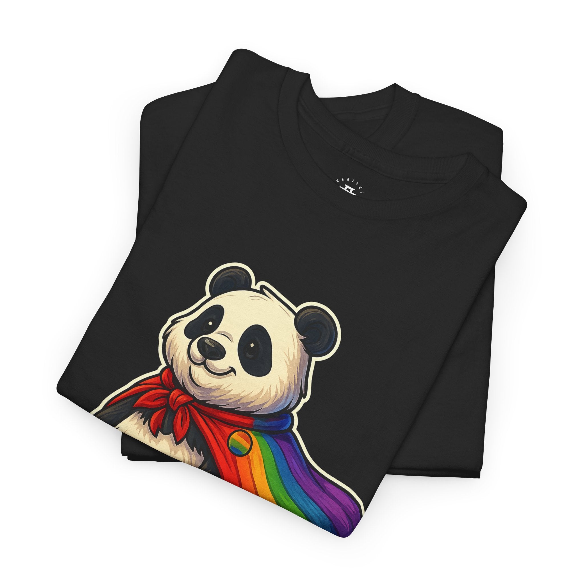 Panda with Rainbow Cape T-Shirt — LGBTQ+ Pride Cute Graphic Tee