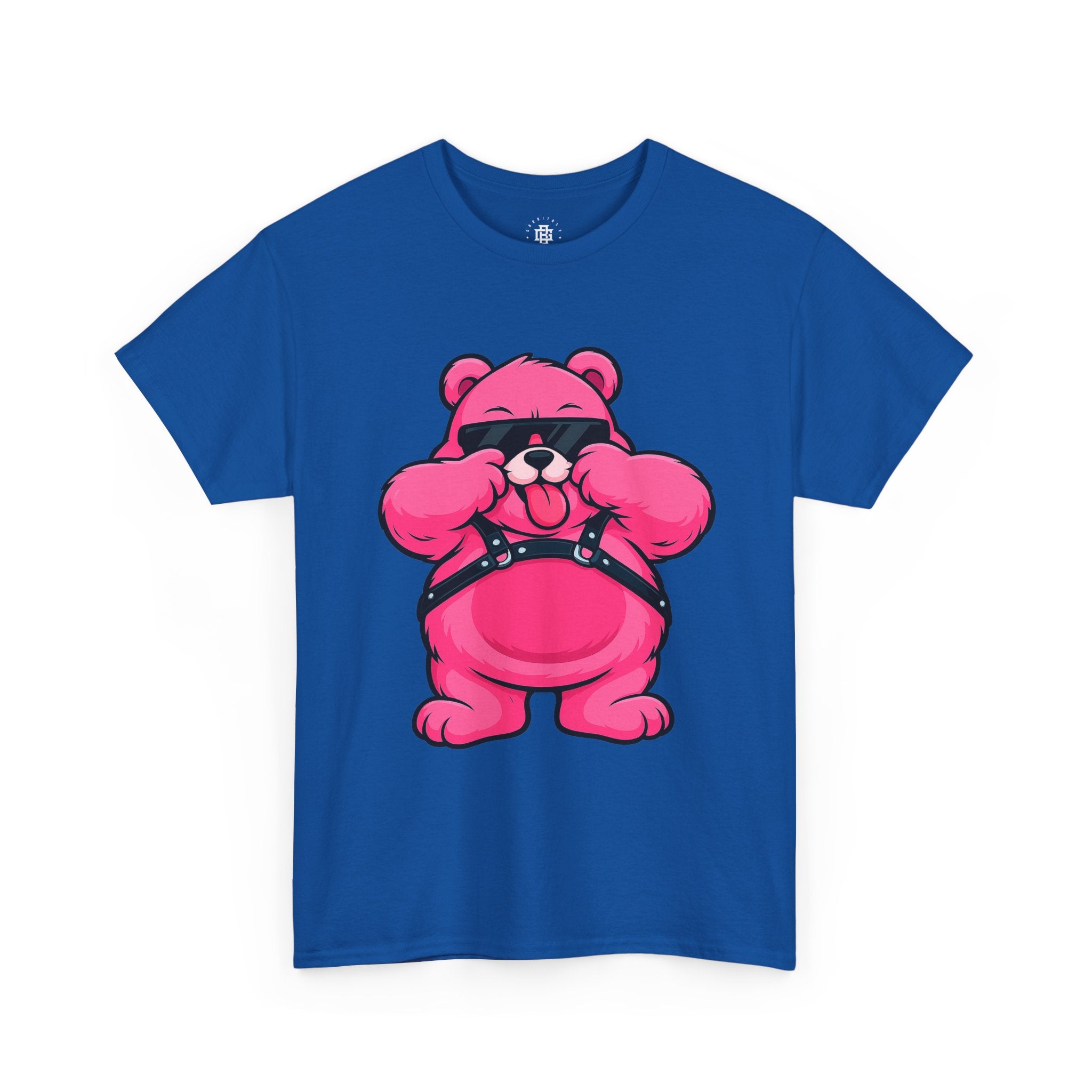 Bear Graphic Tee — Pink Leather Harness Teddy Punk Shirt