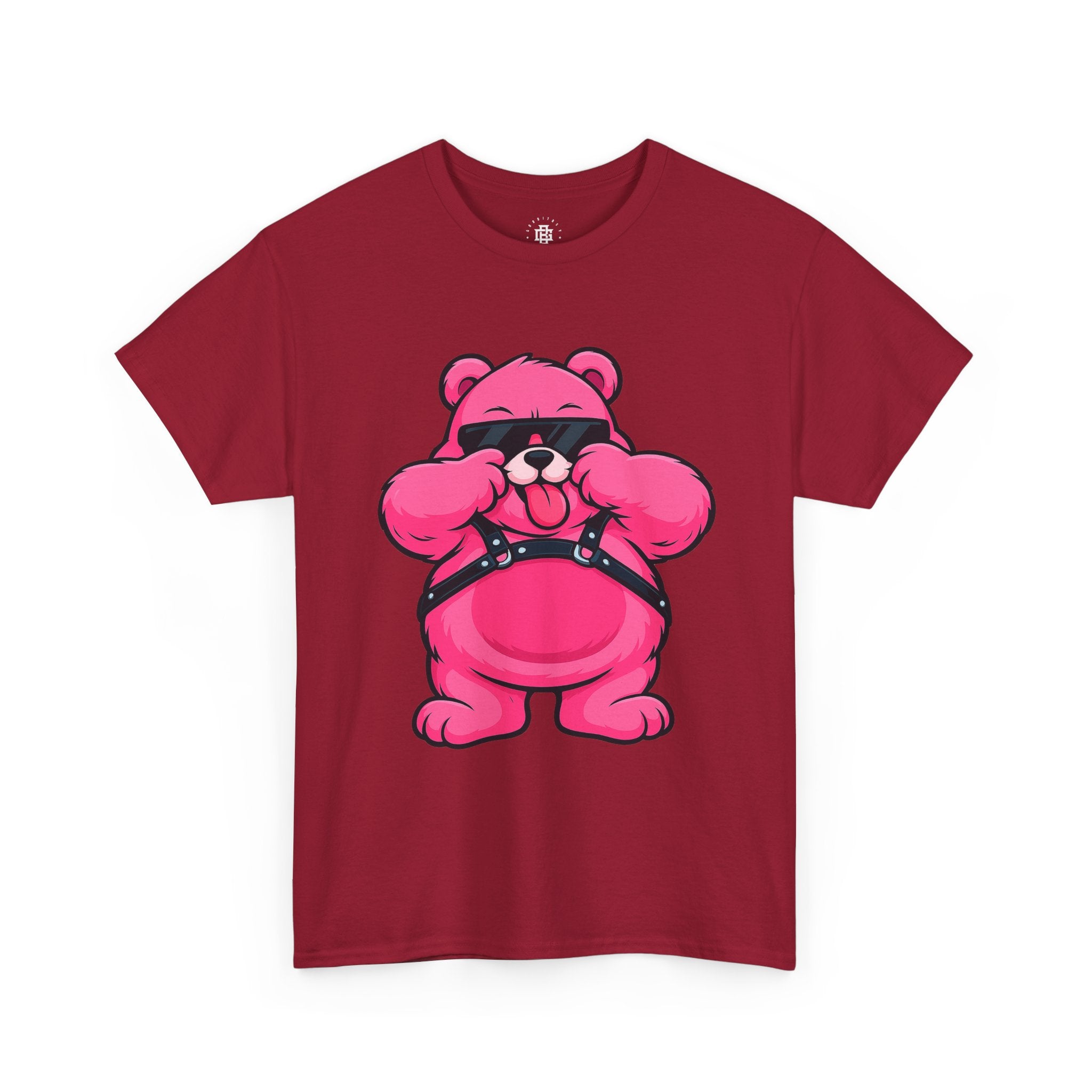 Bear Graphic Tee — Pink Leather Harness Teddy Punk Shirt