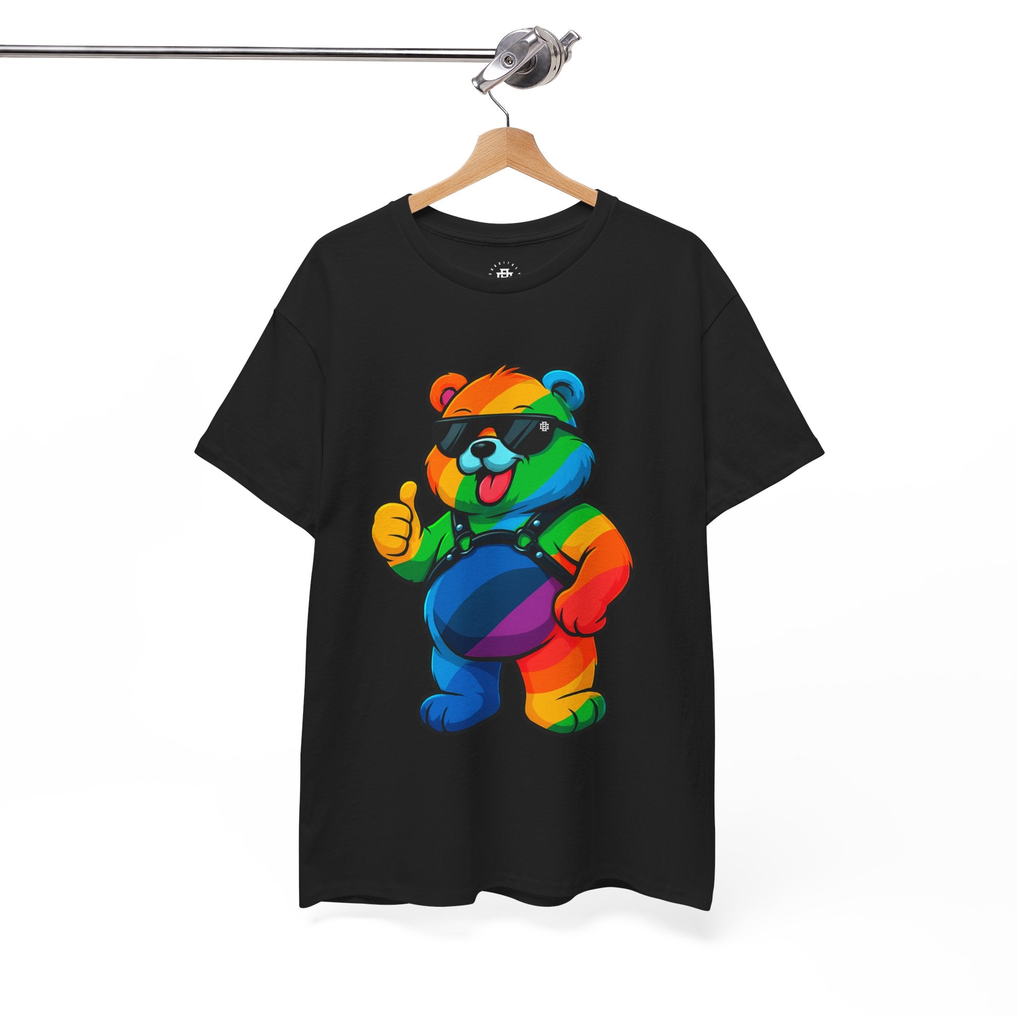 Rainbow Thumbs-Up Bear T-Shirt — Cute Pride Graphic Tee