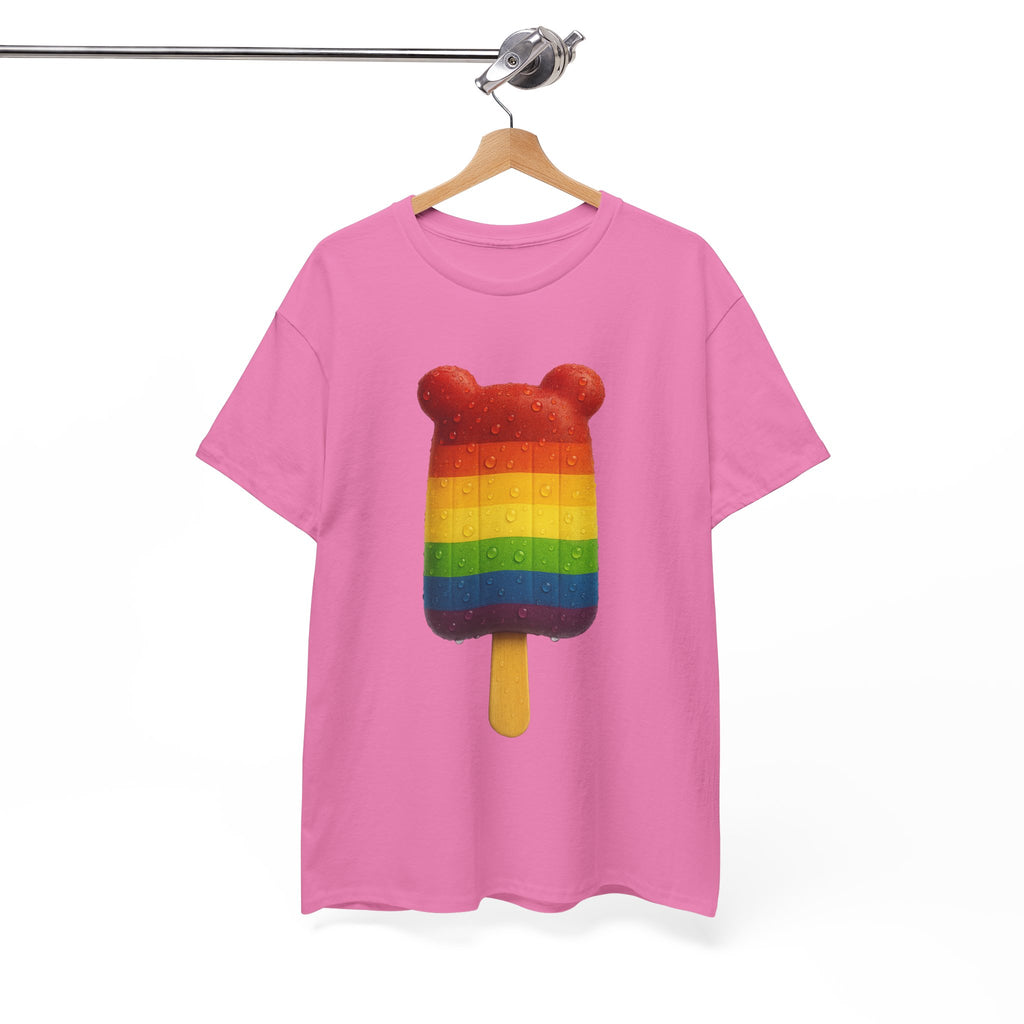 Rainbow Popsicle T-Shirt — Cute Bear-Shaped Pride Ice Cream Tee
