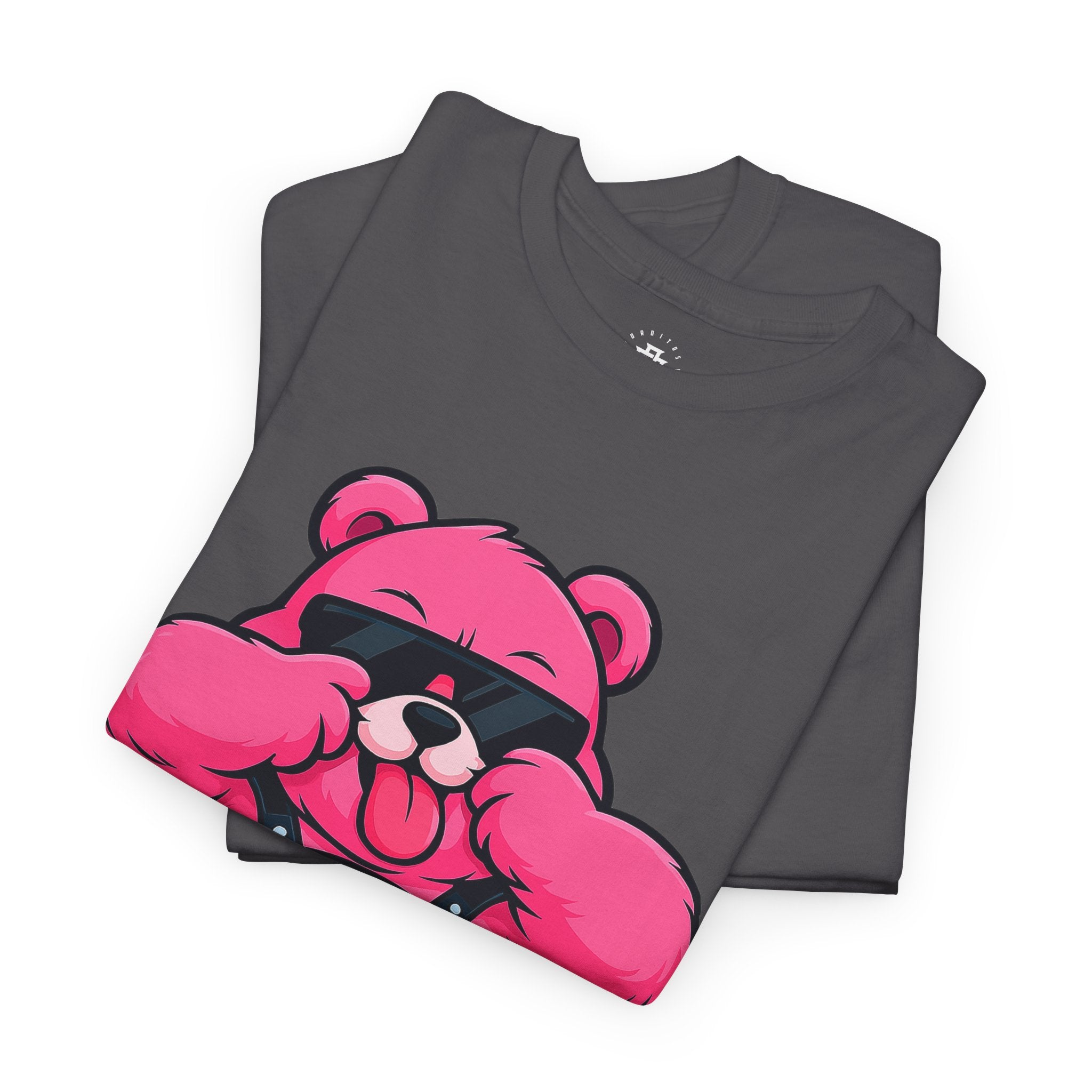 Bear Graphic Tee — Pink Leather Harness Teddy Punk Shirt