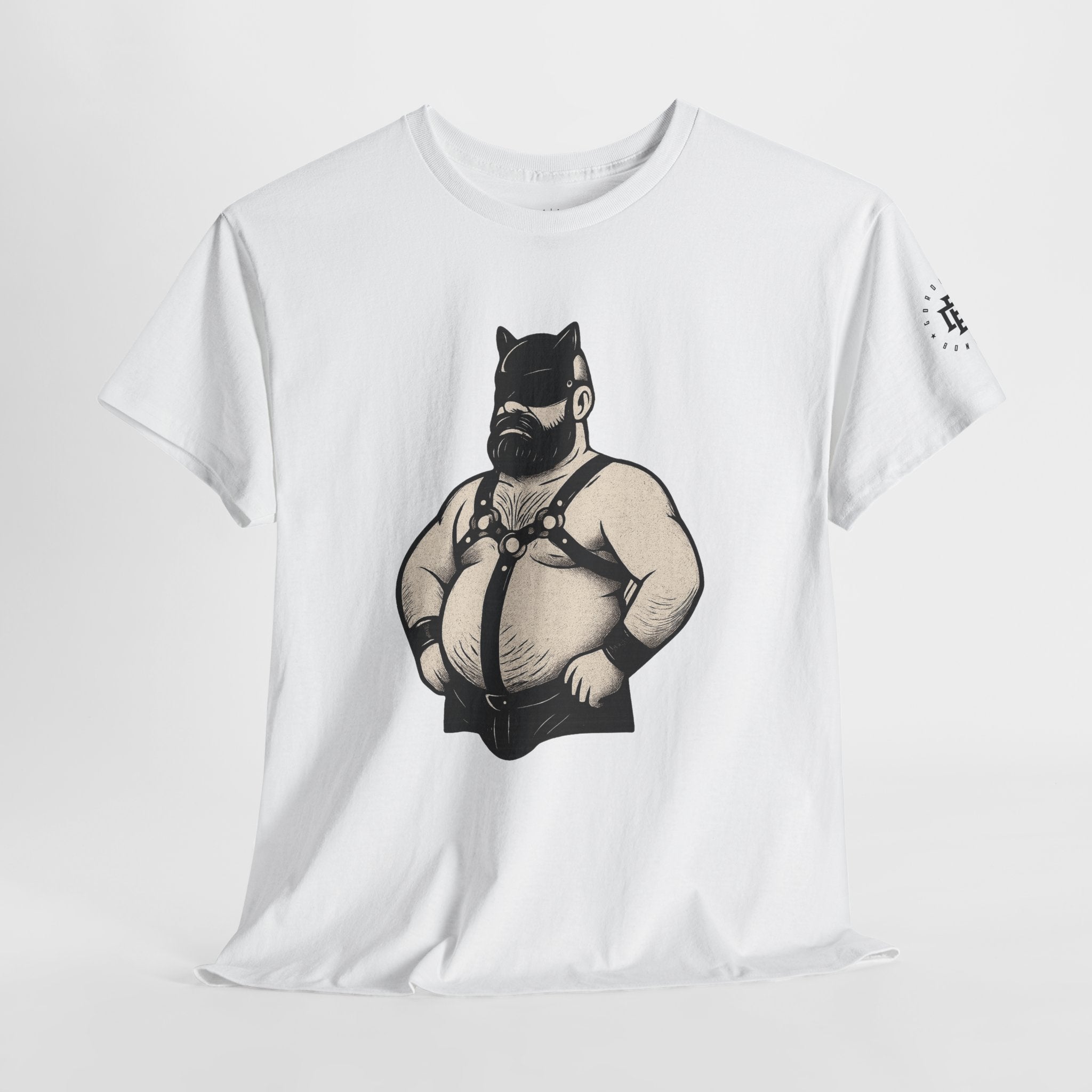 Bear Mask Leather Pride Tee — Biker Bear Graphic T-Shirt