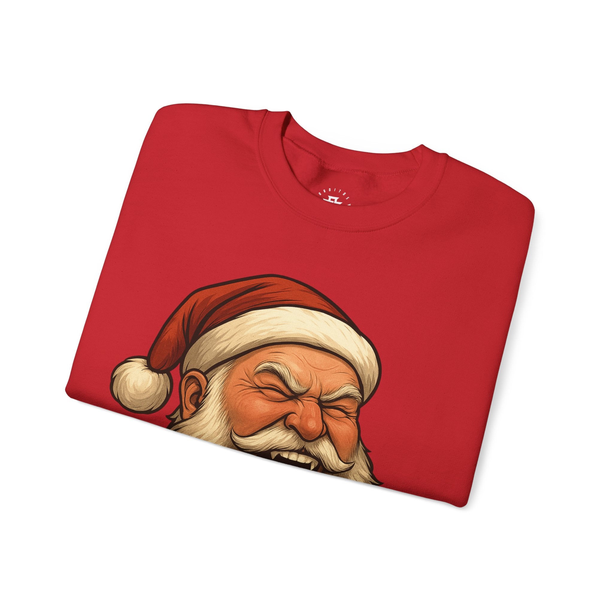 Laughing Santa Crewneck Sweatshirt - Festive Retro Holiday Graphic