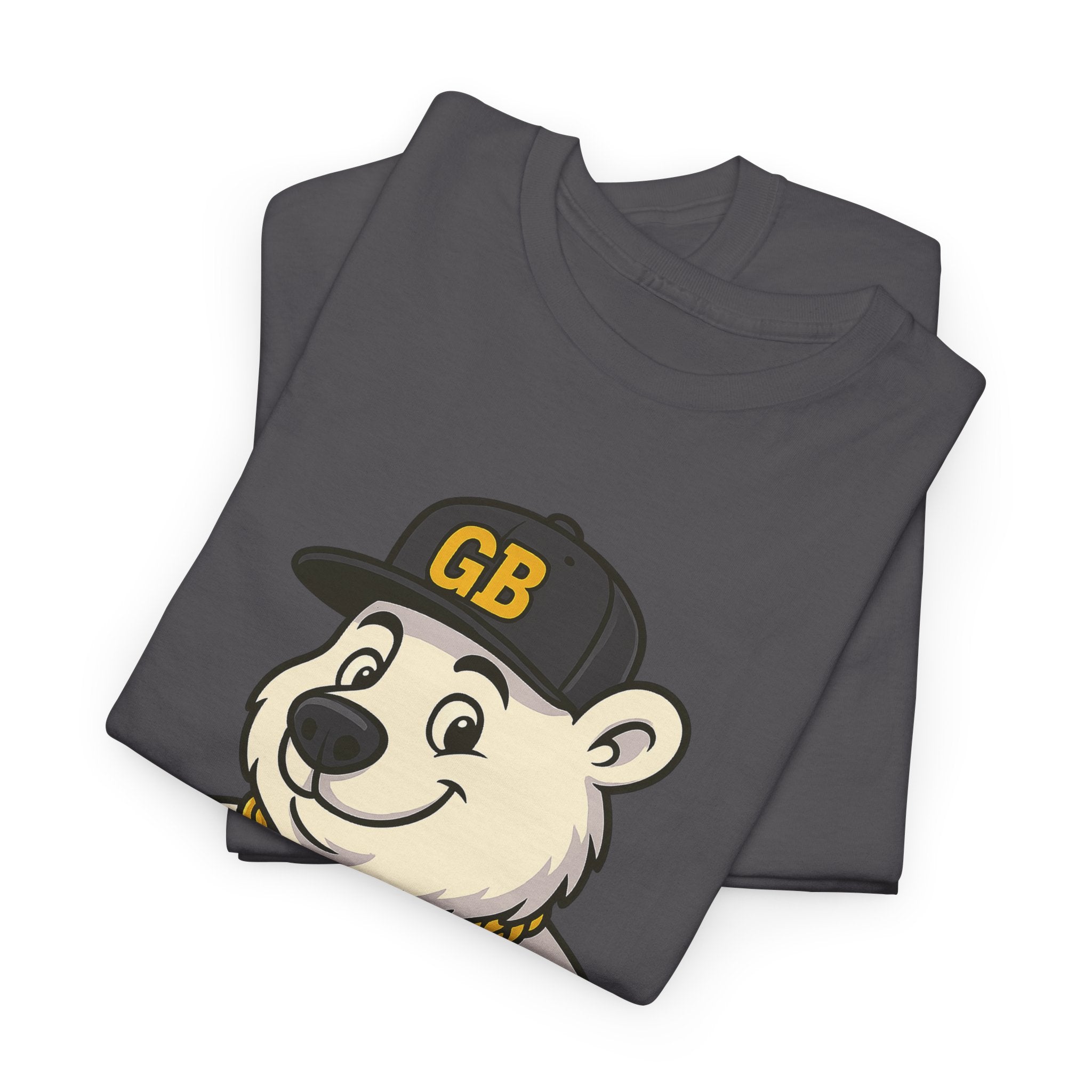 Polar Bear Graphic Tee – 'GB' Hip-Hop Chain Design