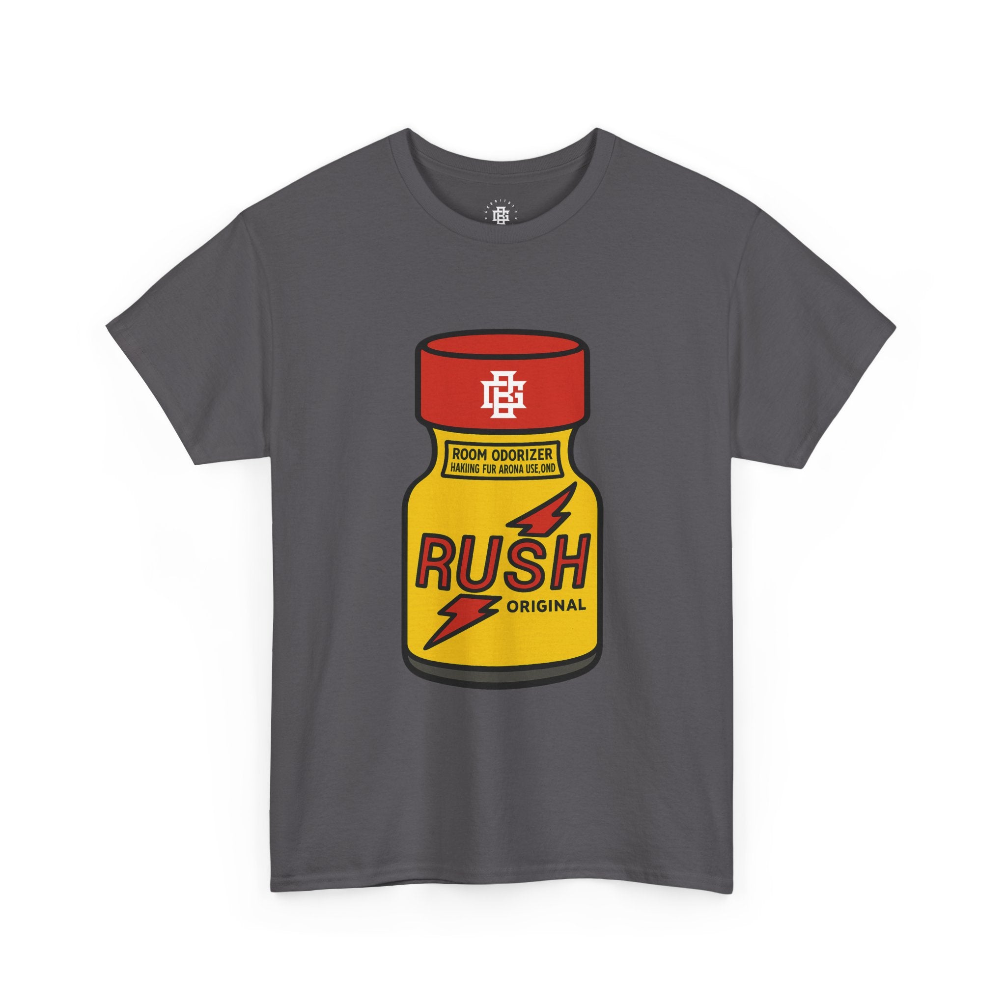 Rush Sauce Bottle T-Shirt — Retro Hot Sauce Graphic Tee