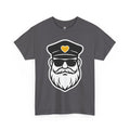 Bearded Captain Graphic Tee — Nautical Sailor Hat Design with Heart