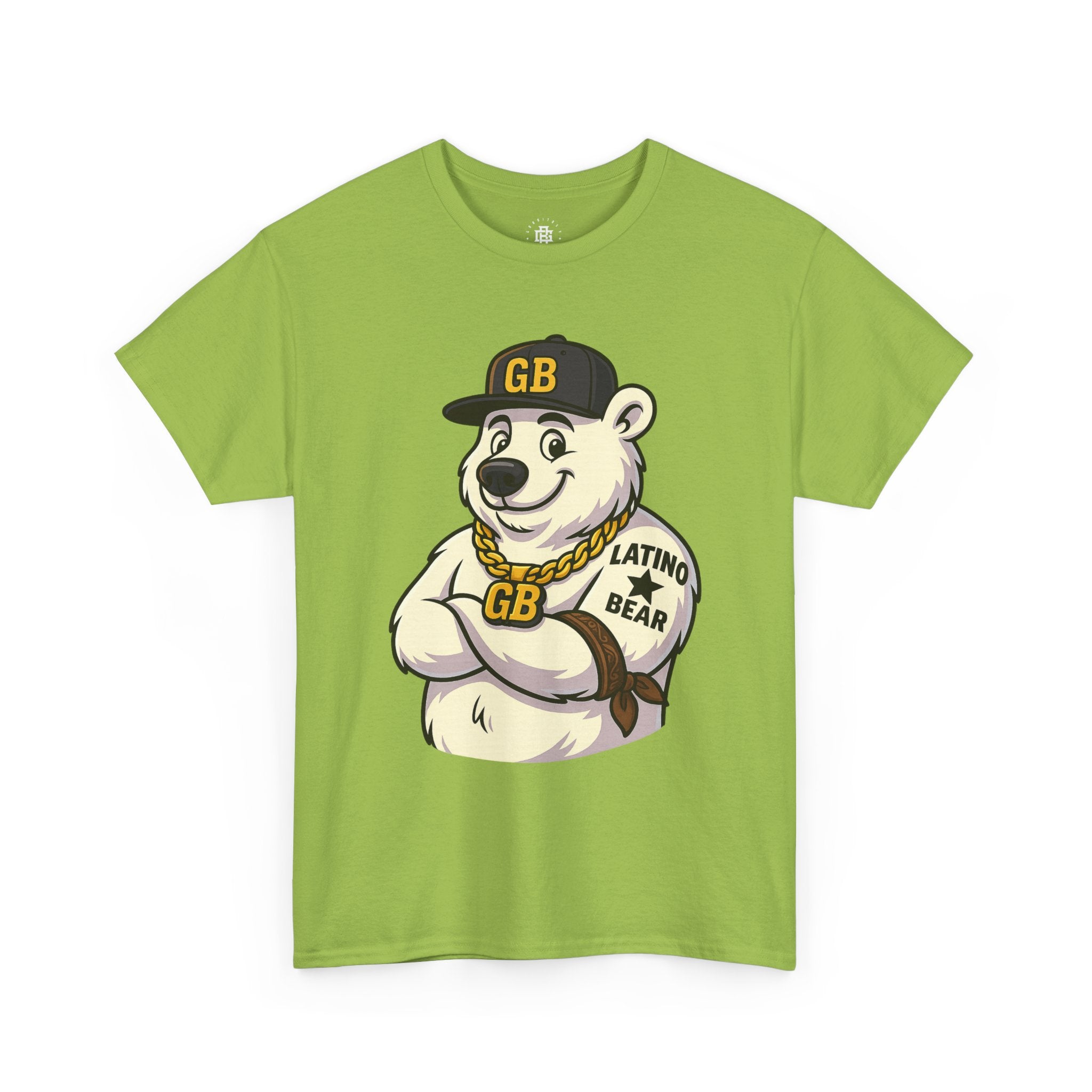 Latino Bear Graphic Tee — GB Mascot Polar Bear Shirt