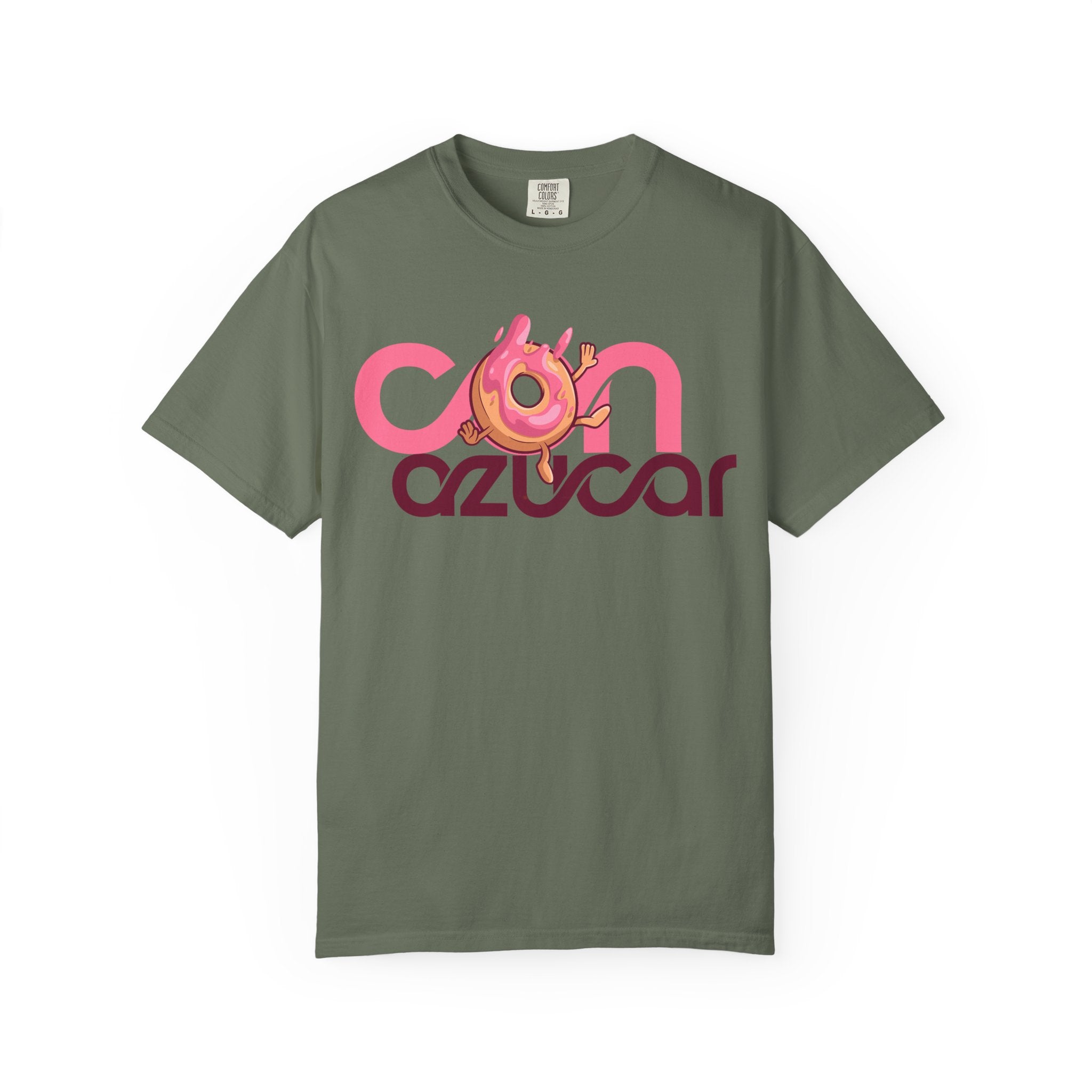 Con Azucar T-Shirt — Pink Donut Retro Graphic Tee