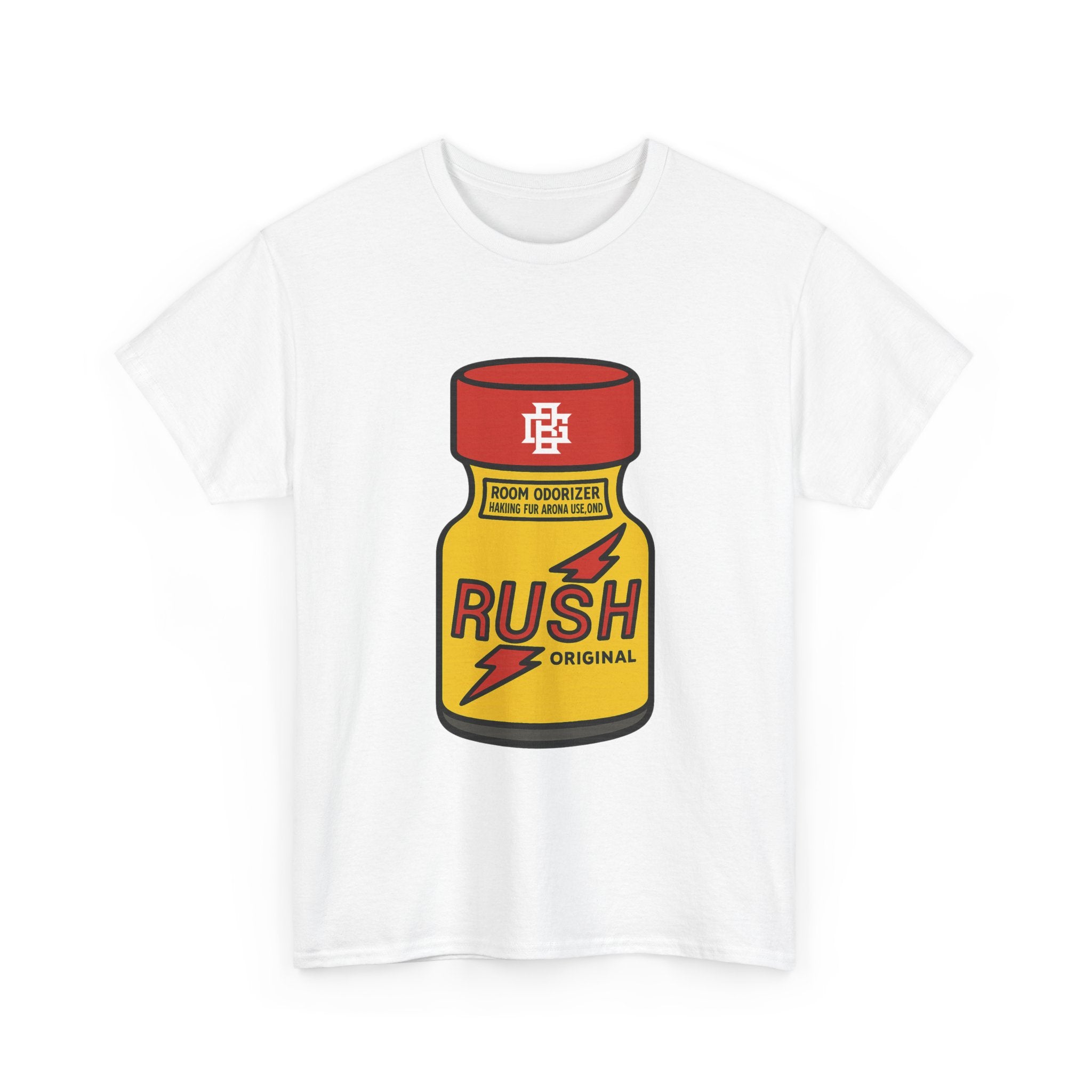 Rush Sauce Bottle T-Shirt — Retro Hot Sauce Graphic Tee