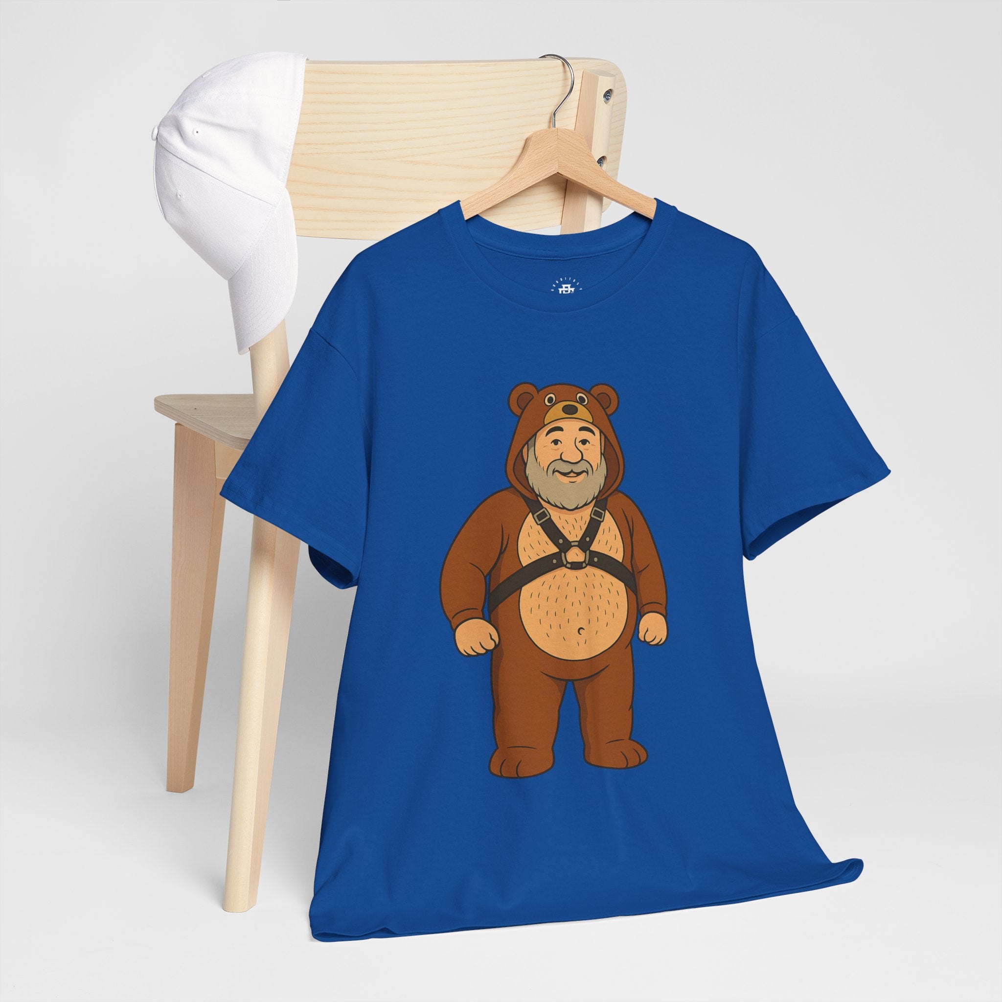 Bear Costume Graphic T‑Shirt — Cute Chubby Bear Illustration Tee