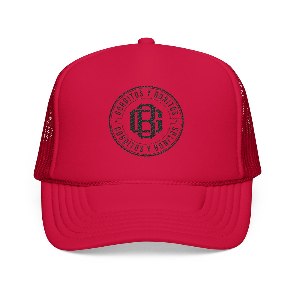 Gorra trucker GorditosyBonitos con logo vintage bordado mesh transpirable