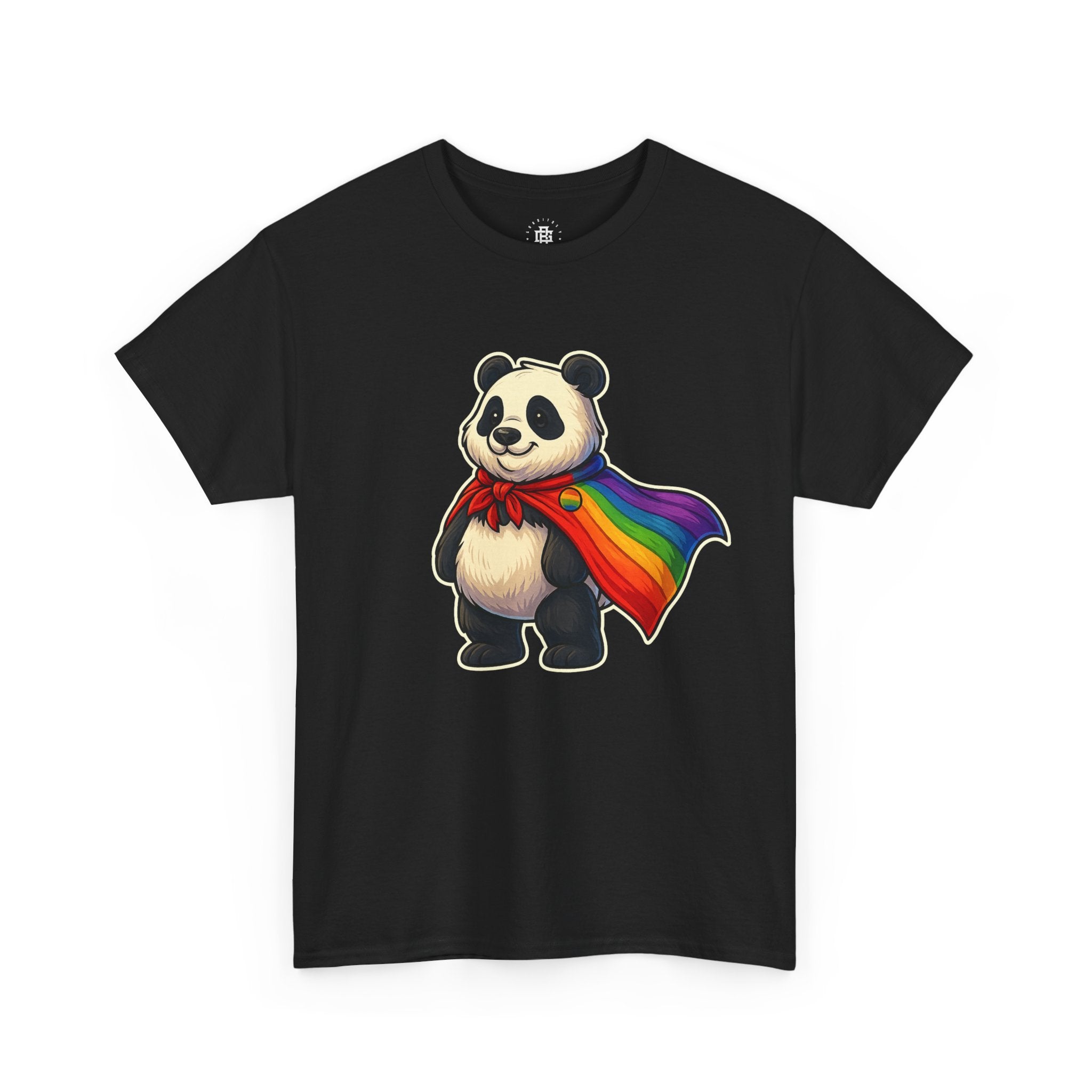 Panda with Rainbow Cape T-Shirt — LGBTQ+ Pride Cute Graphic Tee