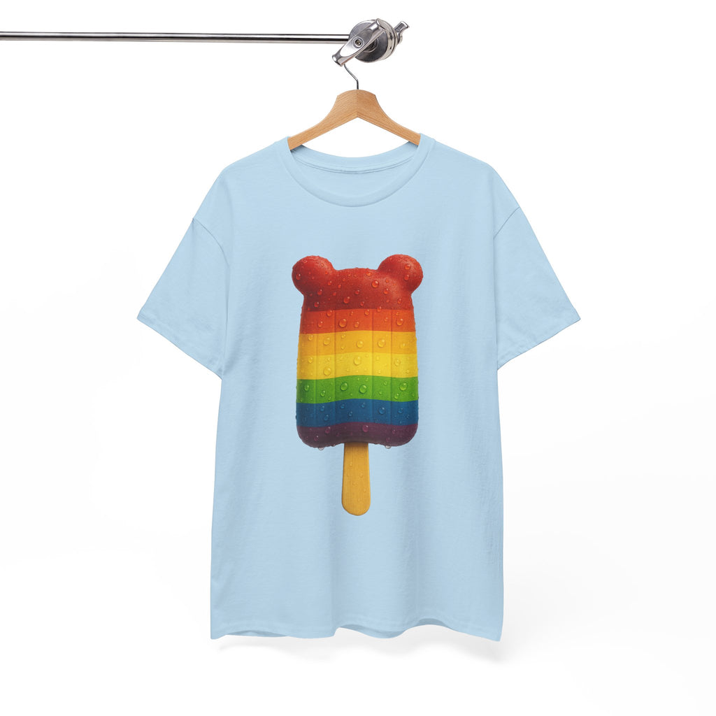 Rainbow Popsicle T-Shirt — Cute Bear-Shaped Pride Ice Cream Tee