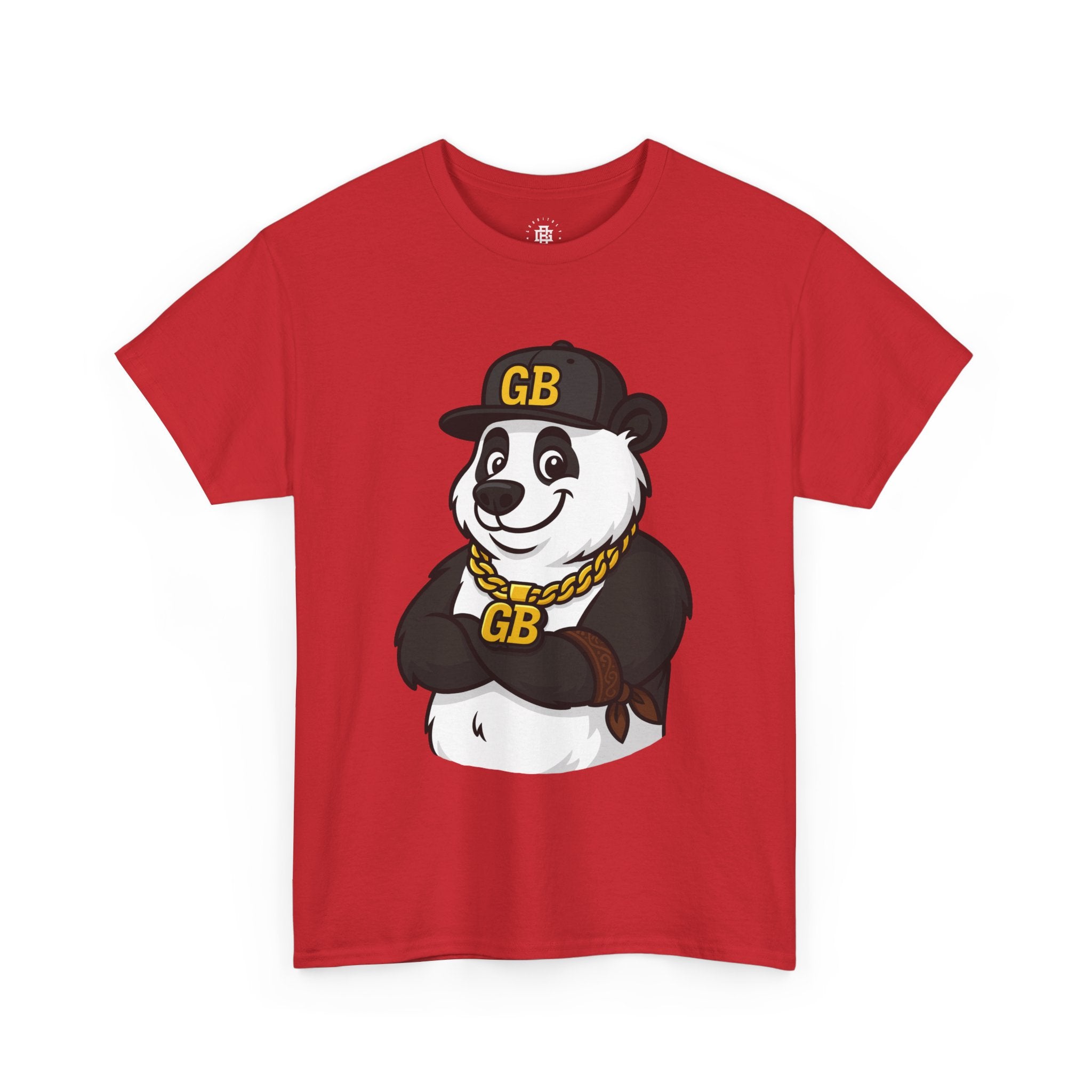 Panda Gangster Graphic Tee — GB Chain Logo T-Shirt