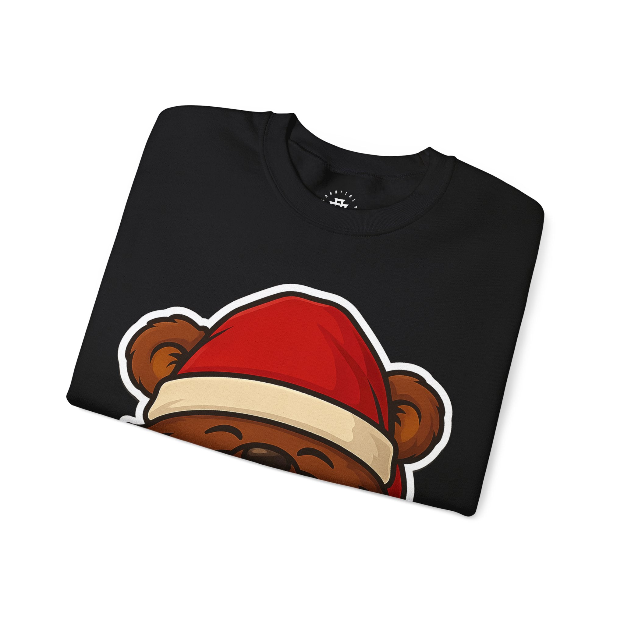 Christmas Bear Sweatshirt — Santa Bear Face Holiday Crewneck